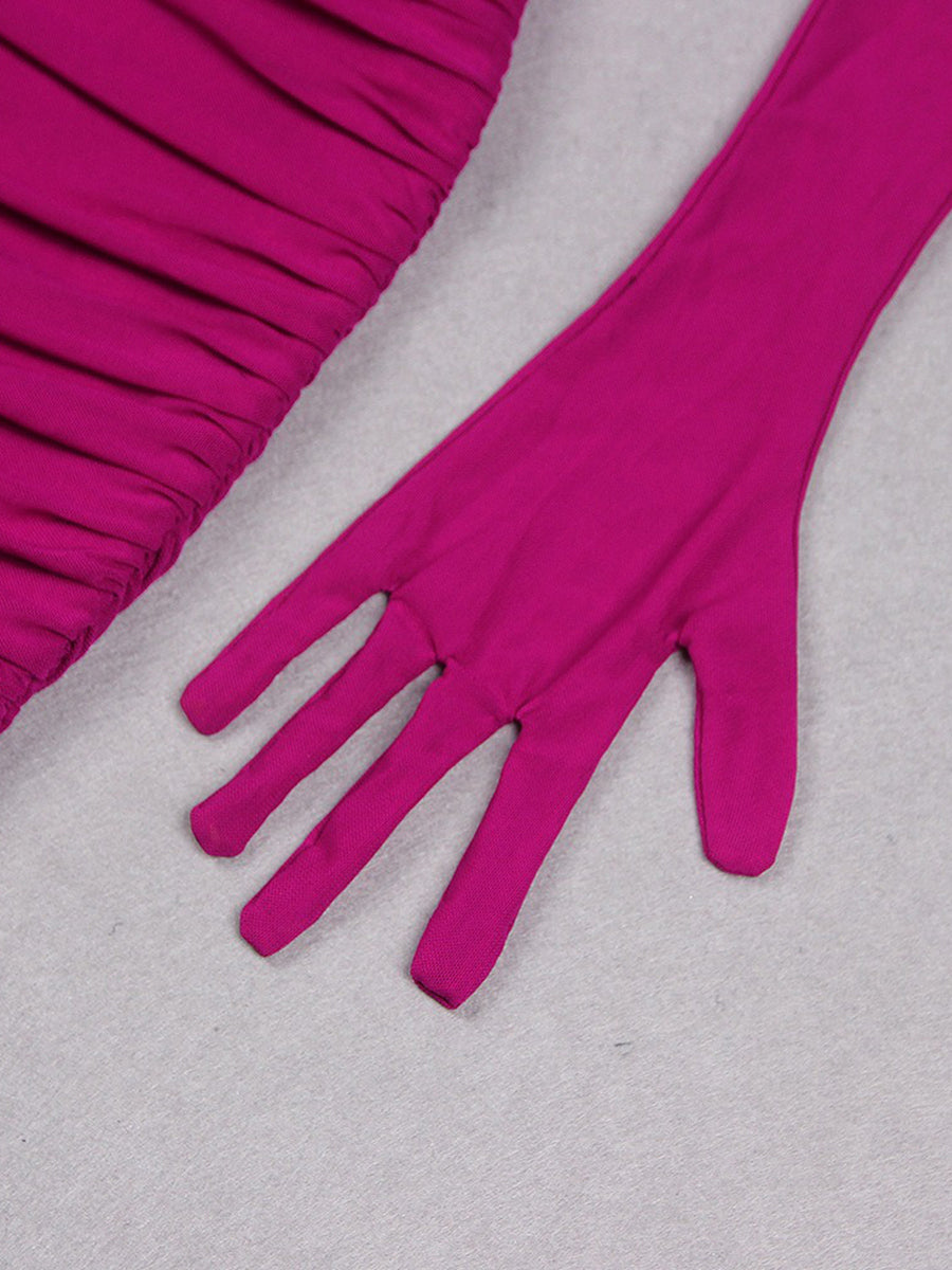 Sheath/Column Sweetheart Sleeveless Ruched Evening Dresses with Rhinestones