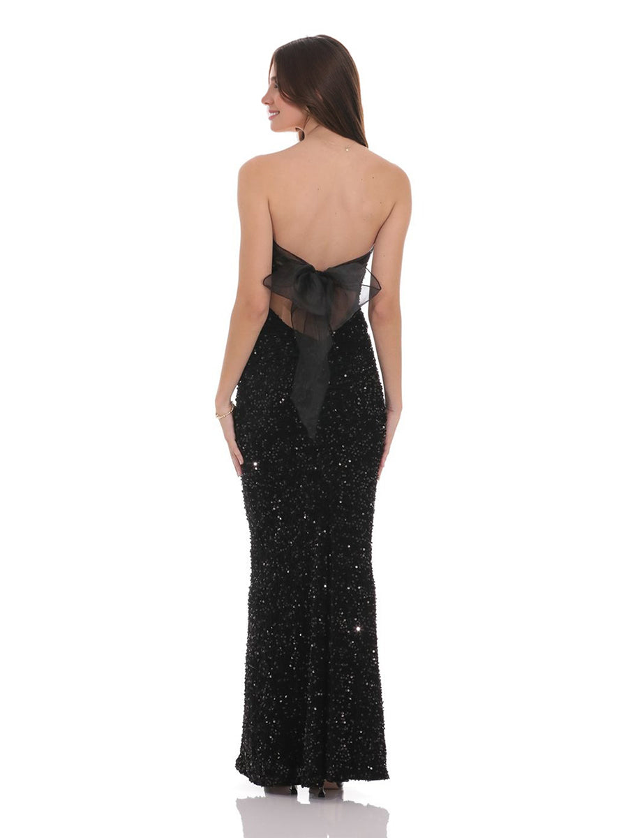 Trumpet/Mermaid Strapless Sleeveless Elegant Evening Dresses with Sequins