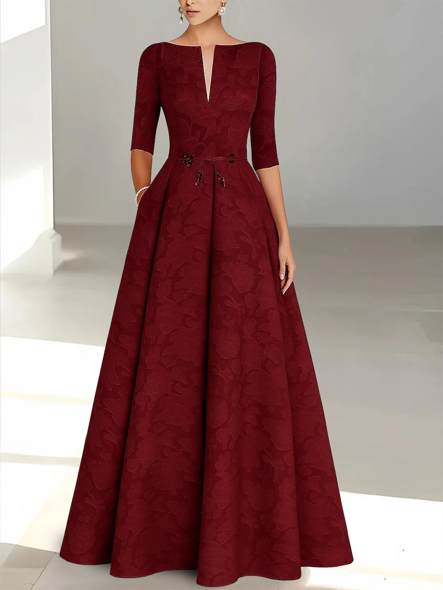 A-Line Mother of the Bride Dresses | Plus Size, With Sleeves & Tea-Length - 3 - Mondressy A-Line Mother of the Bride Dresses | Plus Size, With Sleeves & Tea-Length - 3 - Mondressy