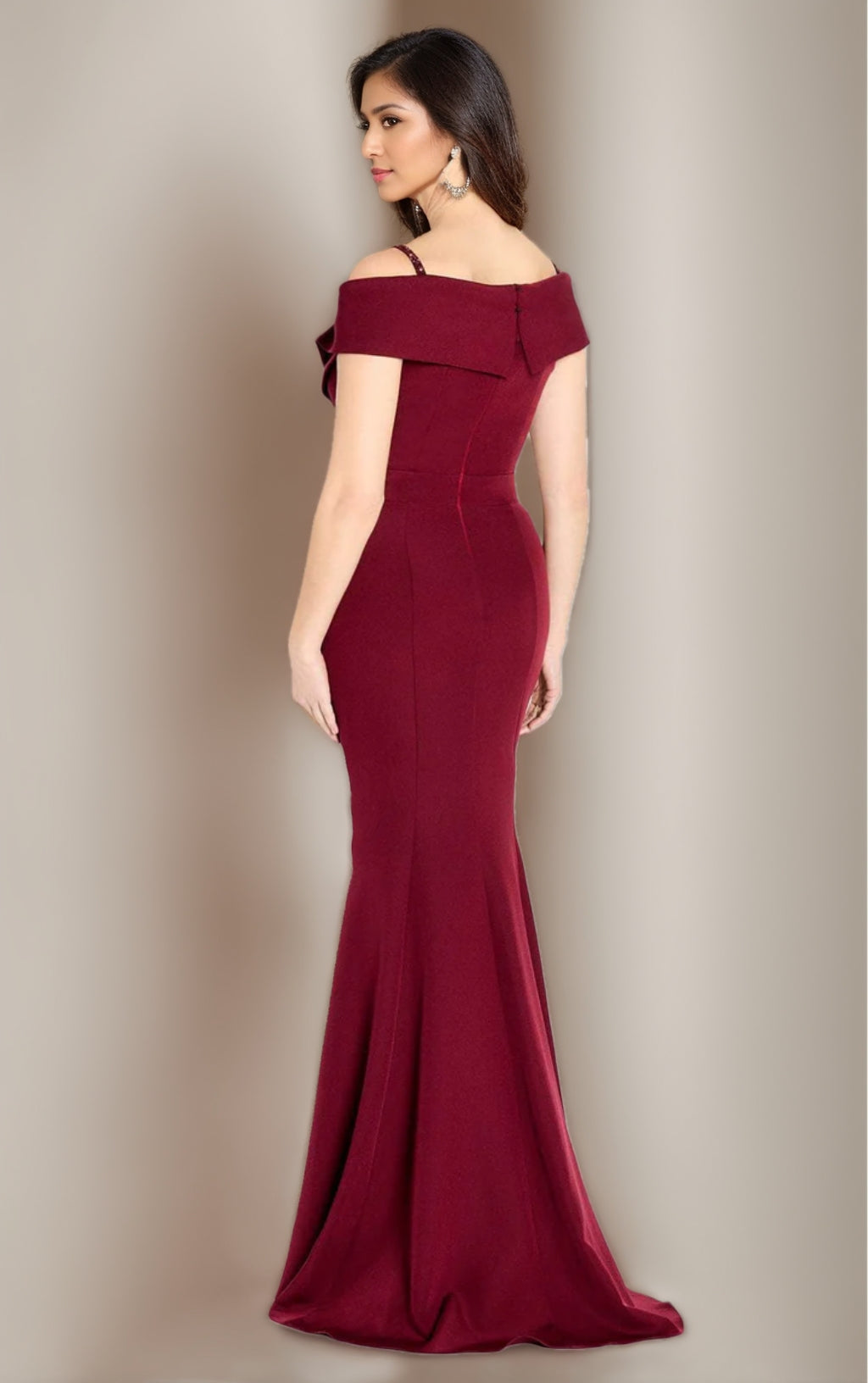 Trumpet/Mermaid Off-the-Shoulder Evening Dresses Floor-Length Party Dresses Pleated