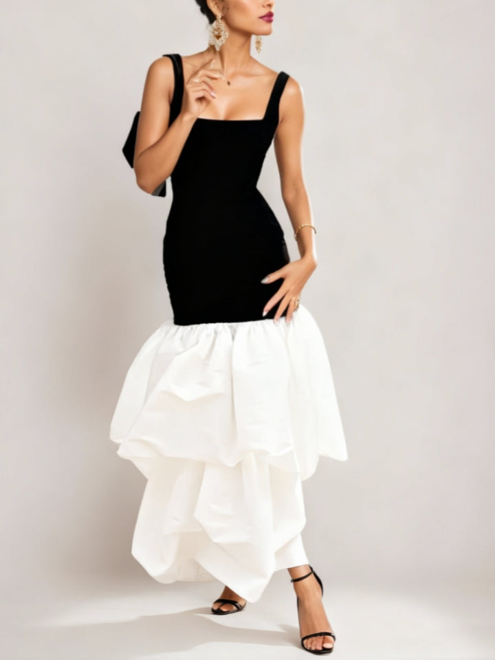 Ball Gown Square Collar Wedding Guest Dresses Ankle-Length Sleeveless