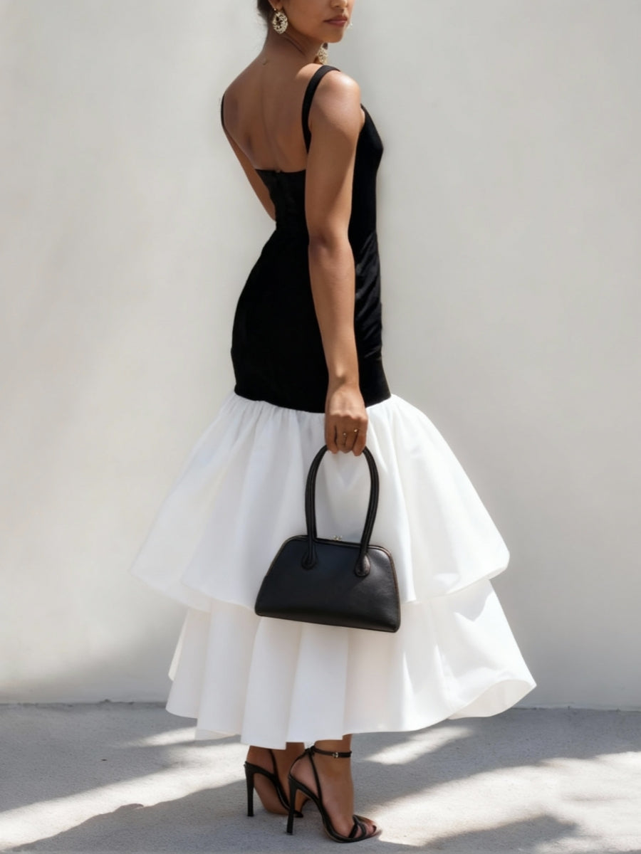 Ball Gown Square Collar Wedding Guest Dresses Ankle-Length Sleeveless