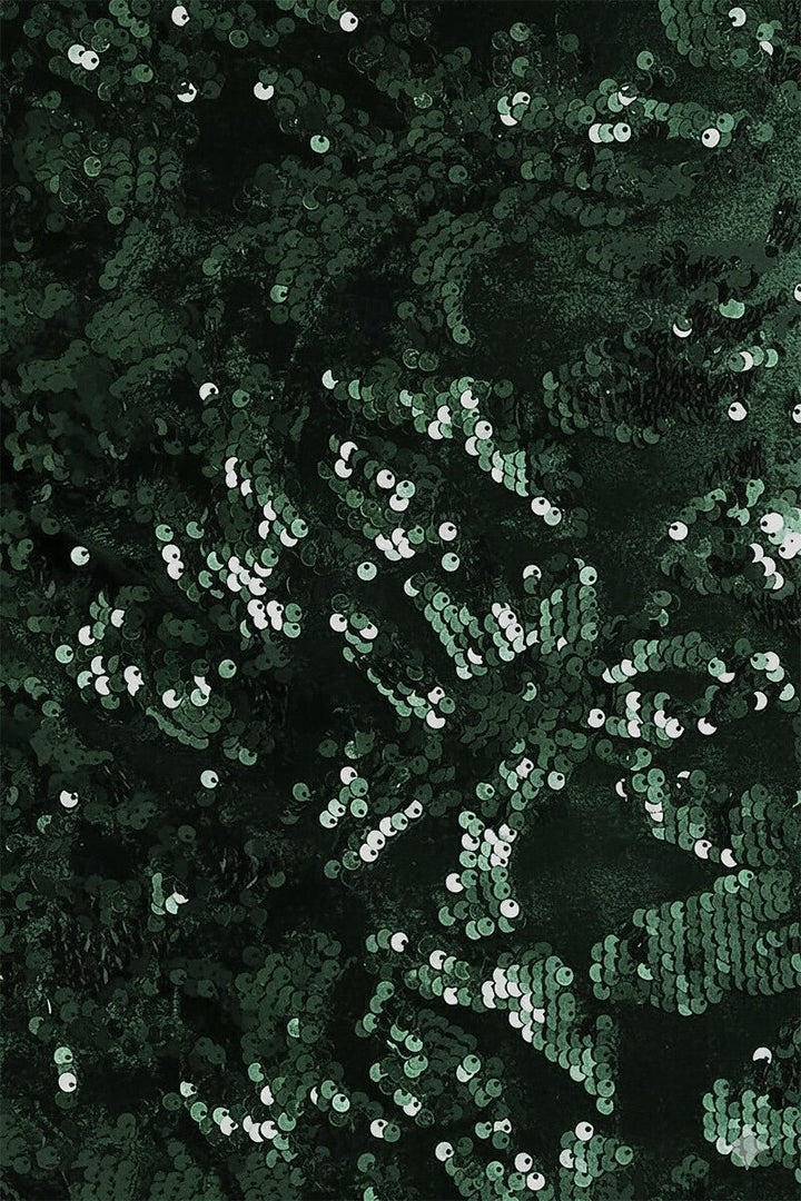 A-Line/Princess High Neck Satin Evening Dresses Long Sleeves Sequins Floor-Length Party Dress