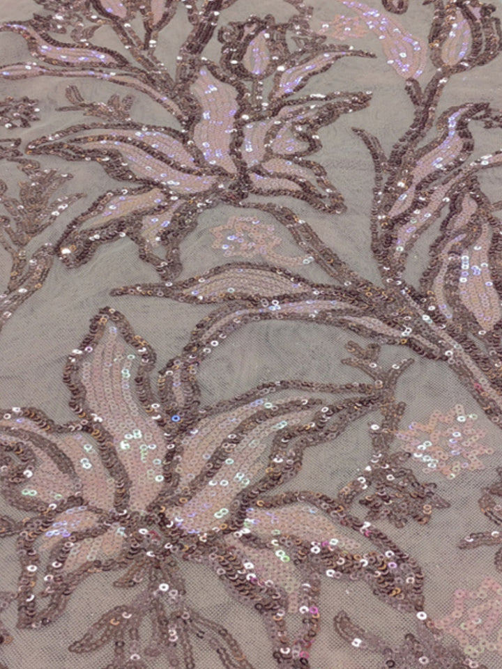 A-Line/Princess Off-the-Shoulder Stretch Satin Cocktail Dresses Sleeveless Sequins Floral Tea-Length Formal  Dresses