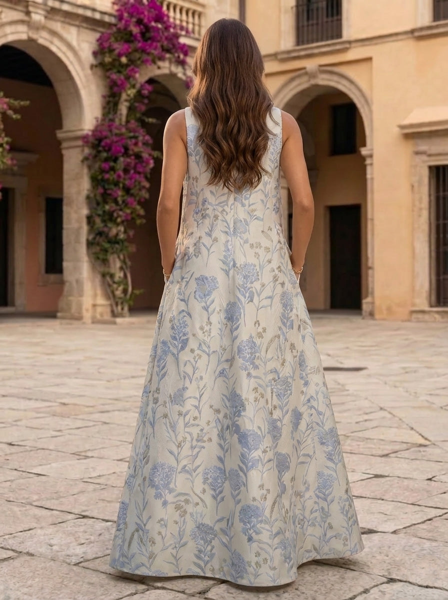 beautiful a line dresses Modest Long A-line Off-the-shoulder Glitter Sleeveless Wedding Dresses –  Dbrbridal main image 1