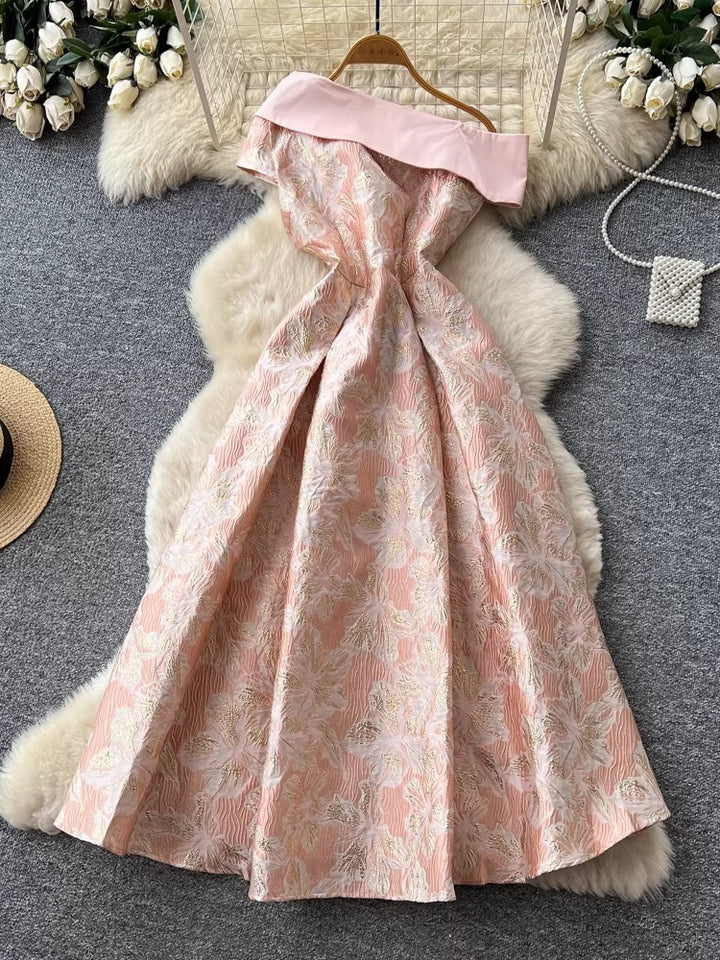 A-Line/Princess One-Shoulder Wedding Guest Dresses Ankle-Length Sleeveless Floral