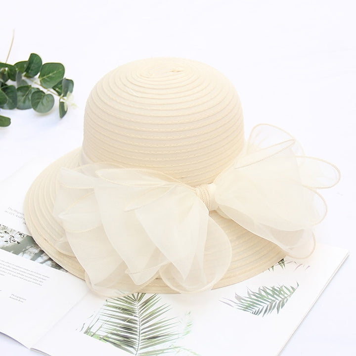 Fascinators Organza Holiday Beach Elegant Vintage With Pure Color Appliques Headpiece  with Bowknot