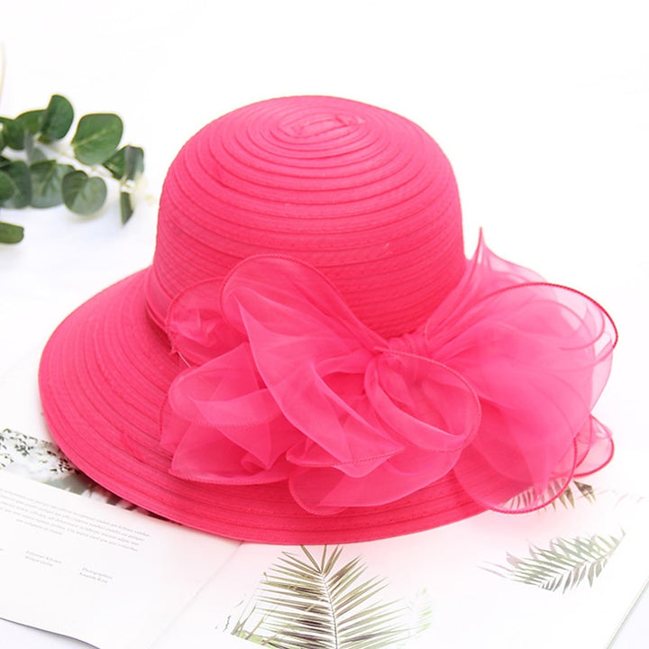Fascinators Organza Holiday Beach Elegant Vintage With Pure Color Appliques Headpiece  with Bowknot