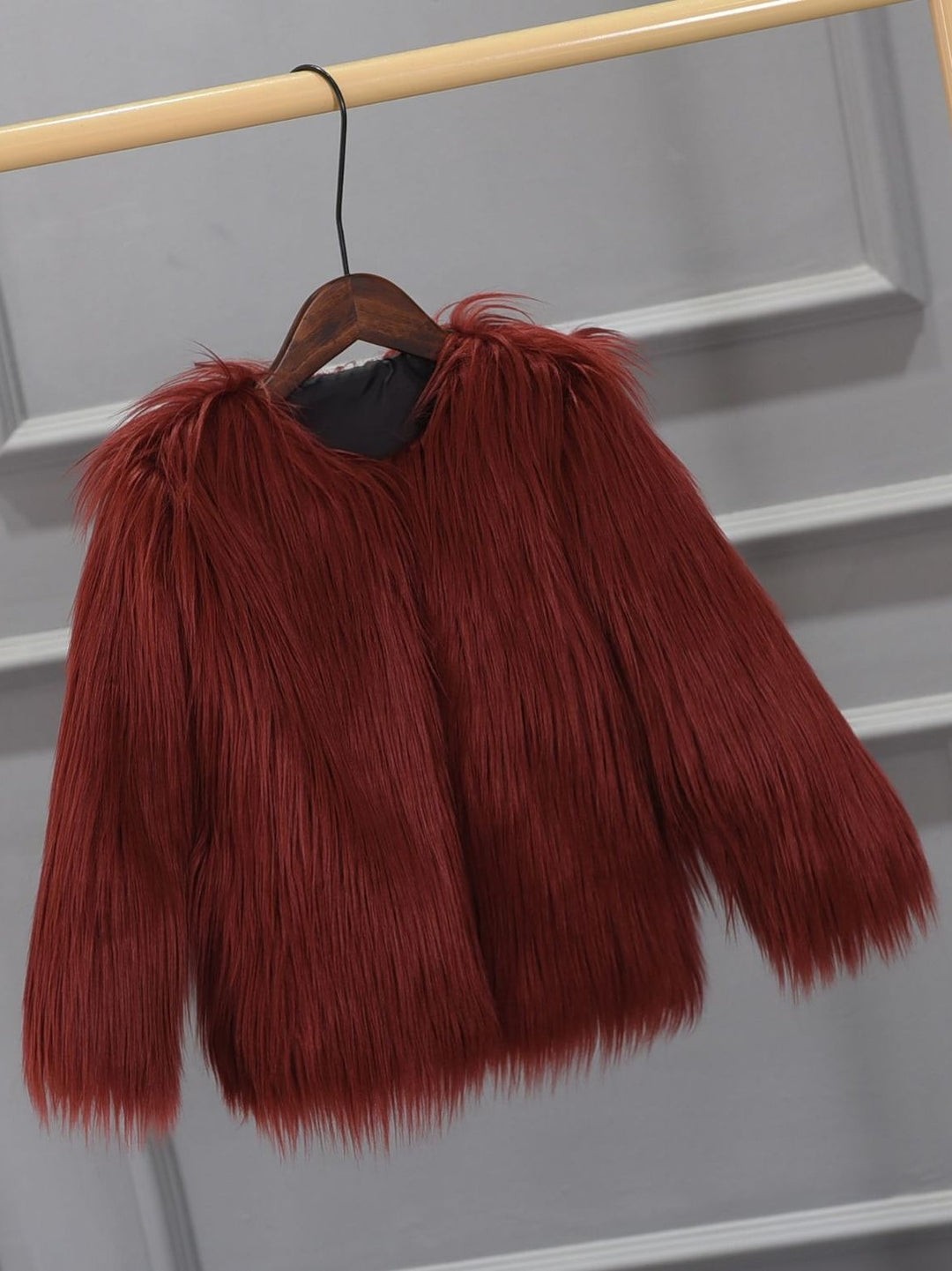 Women’s Faux Fur Long Sleeves Winter Warm Short Jackets