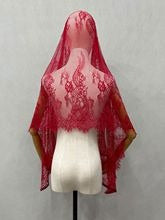 Vintage Lace Wedding Veil Shawl/Mantilla Muslim Veil with Floral