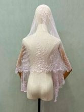 Vintage Lace Wedding Veil Shawl/Mantilla Muslim Veil with Floral
