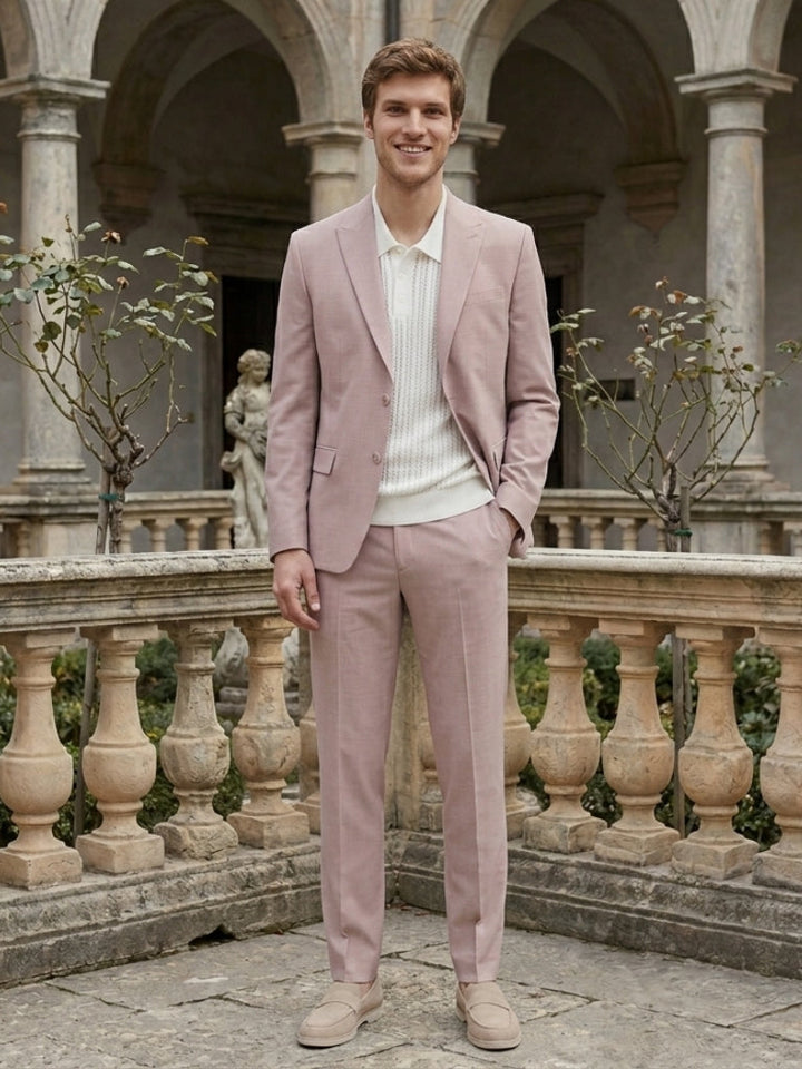 Pale Pink Bi-Stretch Comfort Suit