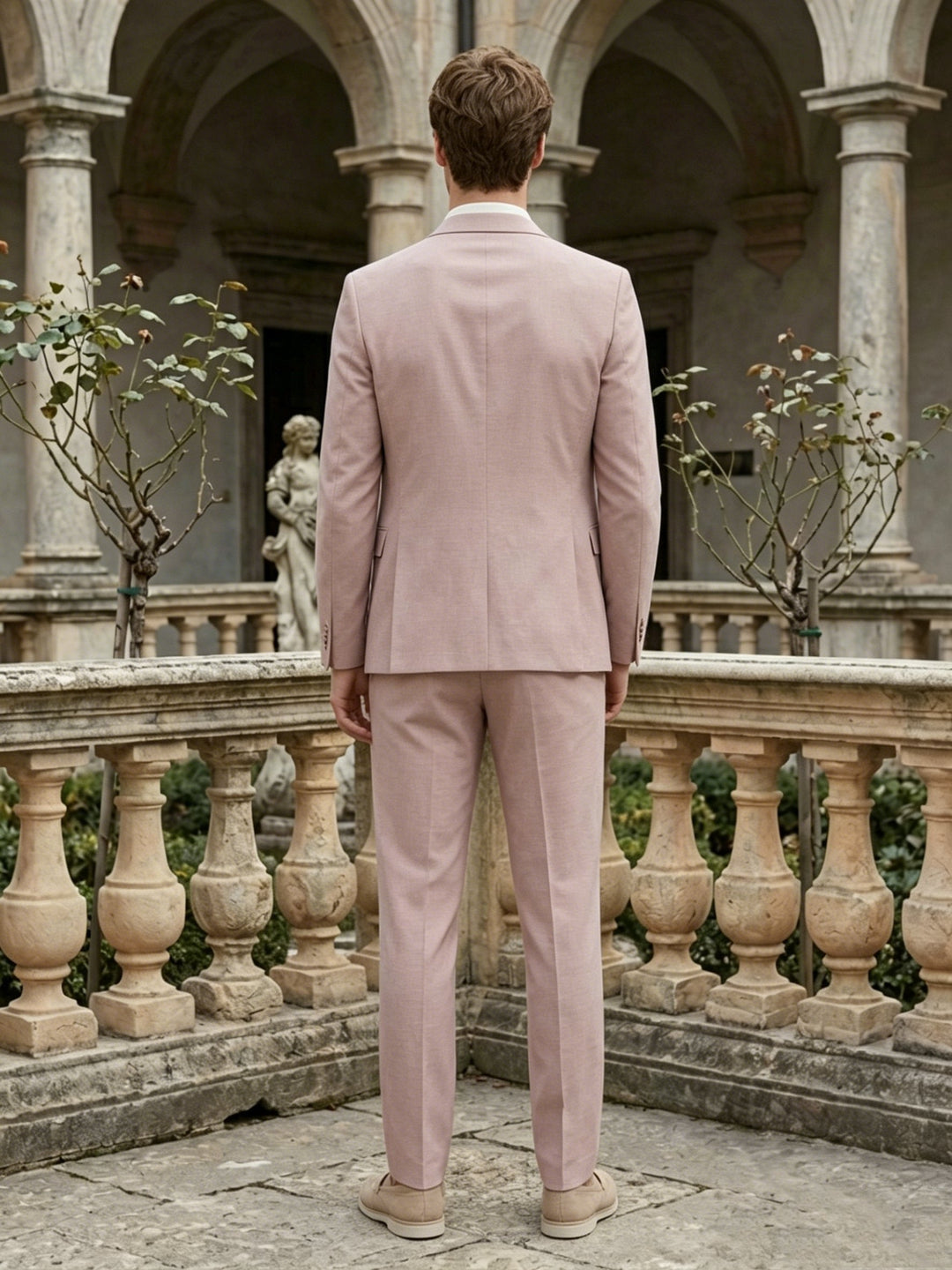 Pale Pink Bi-Stretch Comfort Suit
