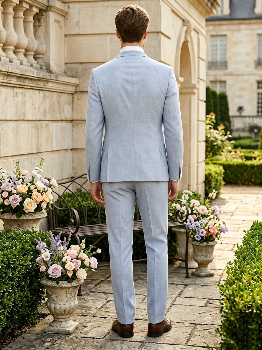 Light Blue Bi-Stretch Comfort Suit