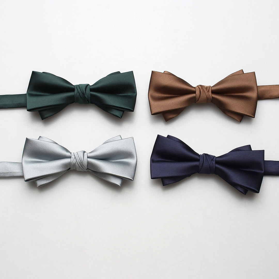 Men's Solid Colored Bow Tie Fashion Work Wedding Formal Classic Retro Bow