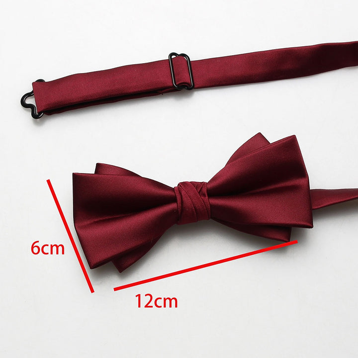 Men's Solid Colored Bow Tie Fashion Work Wedding Formal Classic Retro Bow