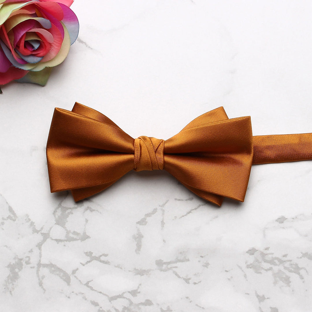 Men's Solid Colored Bow Tie Fashion Work Wedding Formal Classic Retro Bow