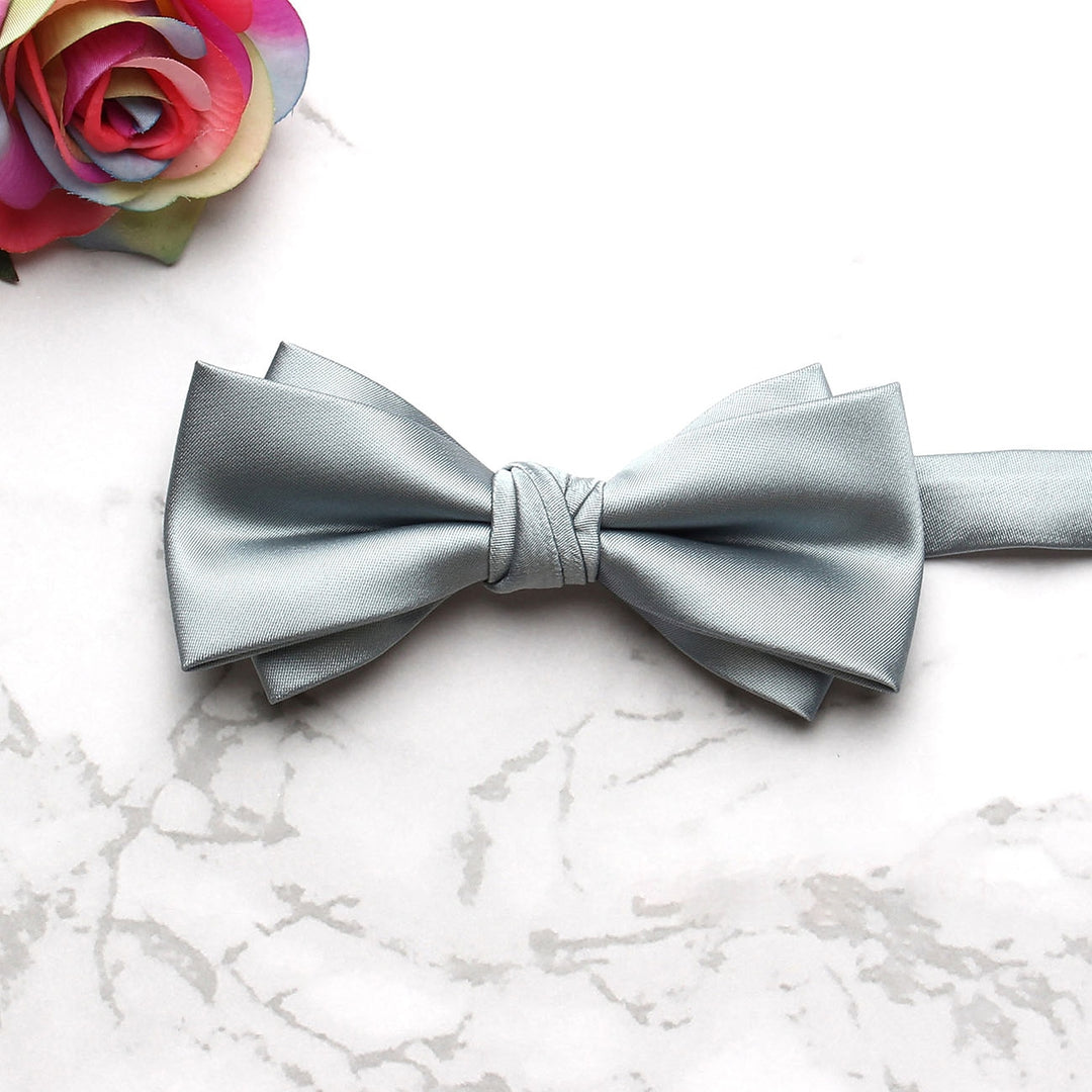 Men's Solid Colored Bow Tie Fashion Work Wedding Formal Classic Retro Bow