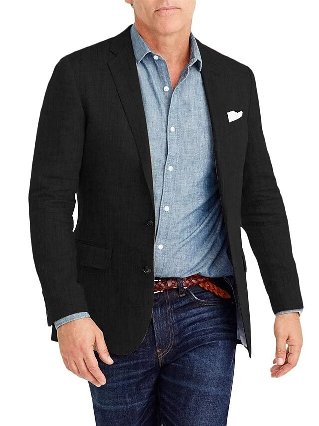 Men's Tailored Fit Single Breasted Two-buttons Blazer Jacket