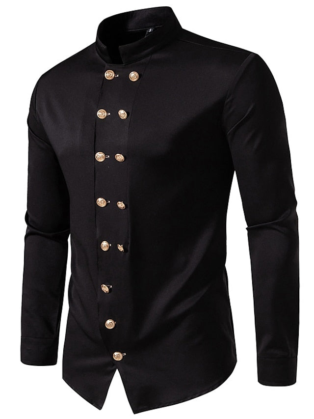 Men's Classic Long Sleeves Solid Color Shirt