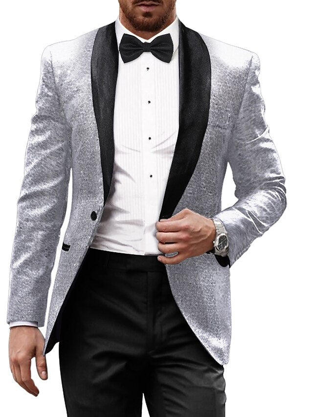 Men's Tailored Fit Single Breasted One-button Party Jacket