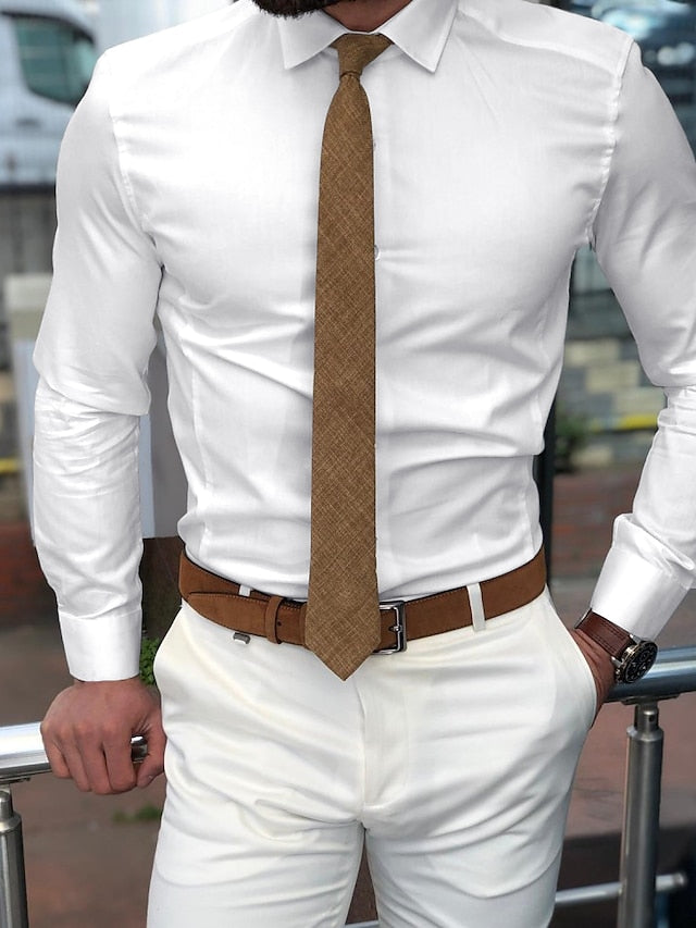 polyester dress for men Men's Easy Fit Polyester Pants