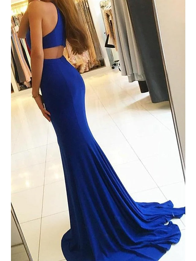 trumpet mermaid high neck dress Ivory Wedding Dresses 2026 for Women Mermaid/Trumpet High Neck Sleeveless Backless Floor-Length Silk Satin Bridal Gowns, White
