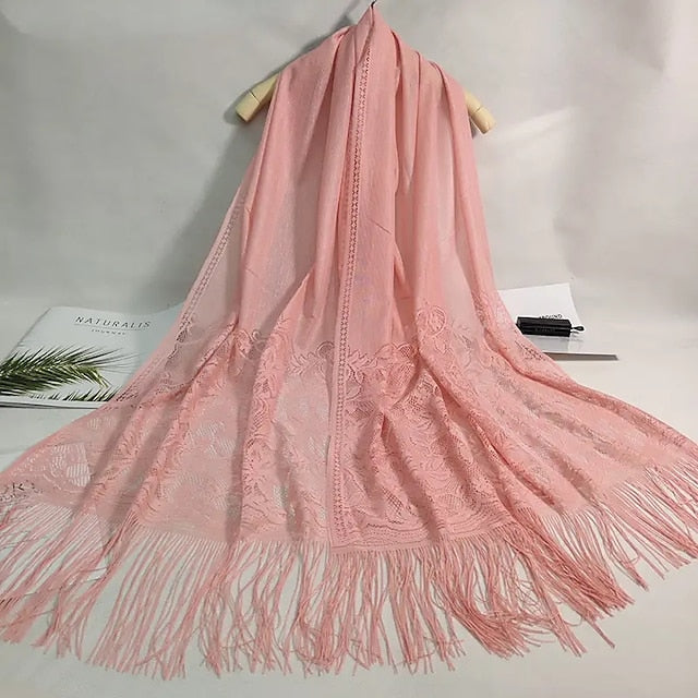 Women's Wrap Bridal's Wraps Vintage Elegant Sleeveless Polyester Wedding Wraps With Lace For Wedding