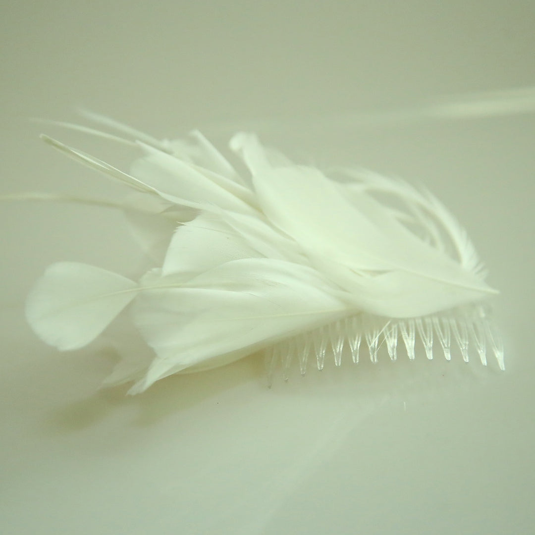Feather Hair Combs with Feathers /  Wedding / Special Occasion / Horse Race Headpiece