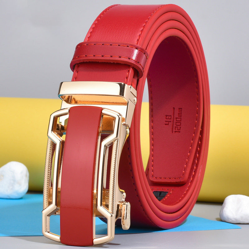 Men's Business Pin Buckle Swivel Leather Belt