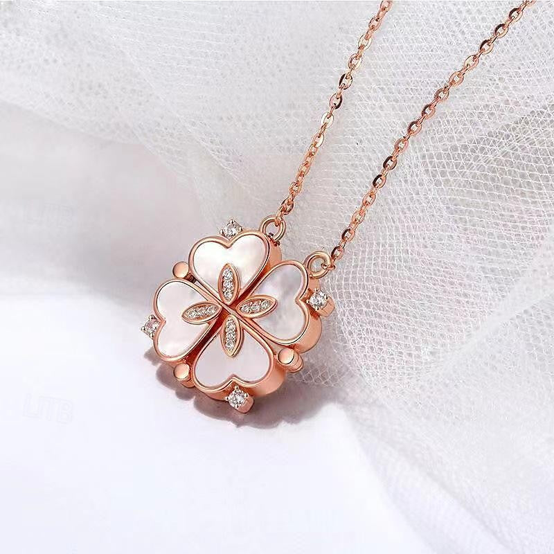 Women's Cute Romantic Pendant Clover Necklace