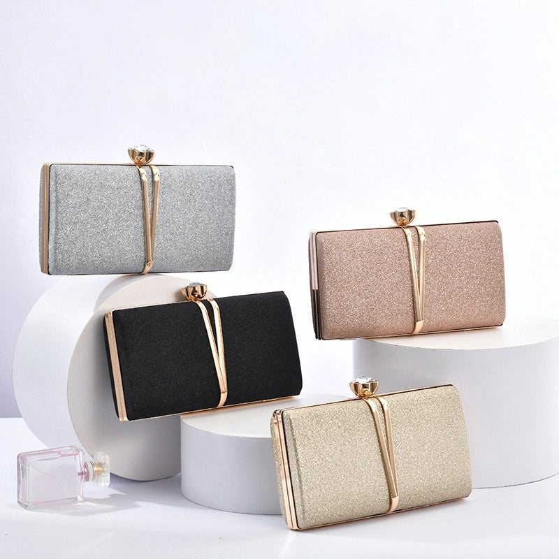 Personalized Style Pretty Refined Clutch Bags, Gold