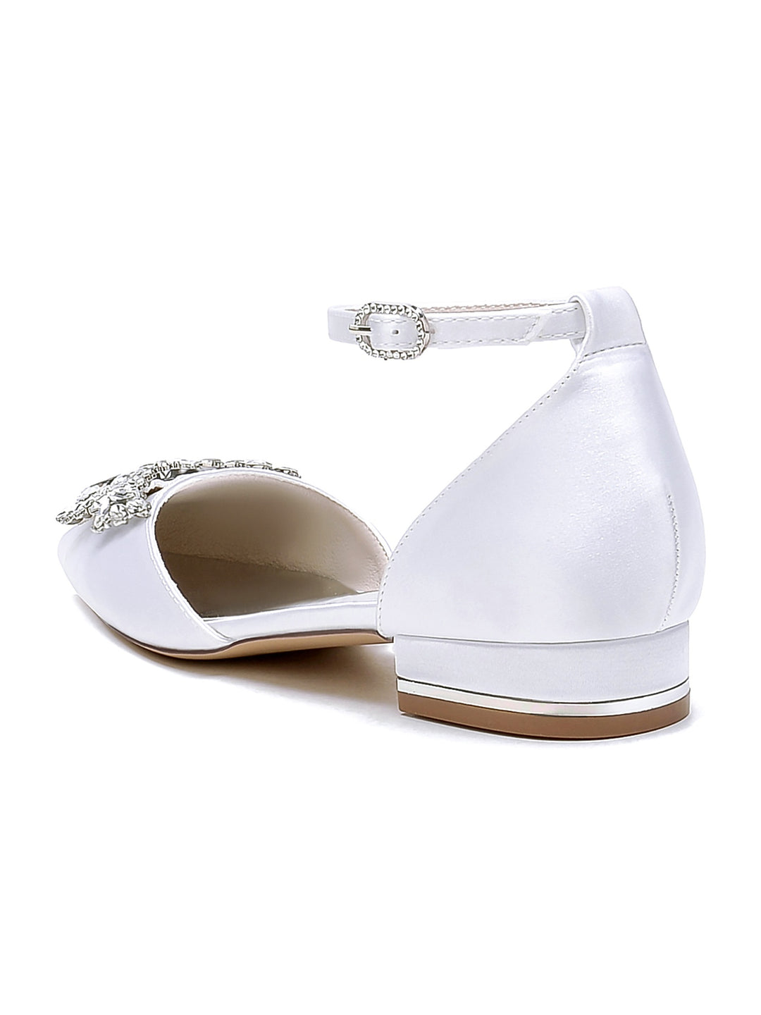 Women's  Rhinestone Low Heel Pointed Toe Bridesmaid Shoes