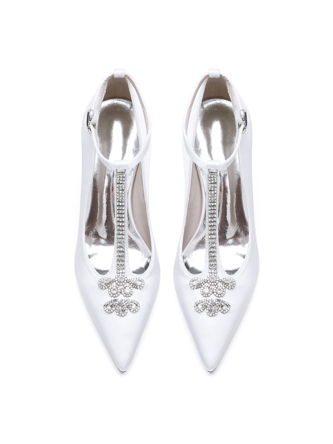 Women's Wedding Shoes Rhinestone Stiletto Heel Pointed Toe Bridesmaid Shoes