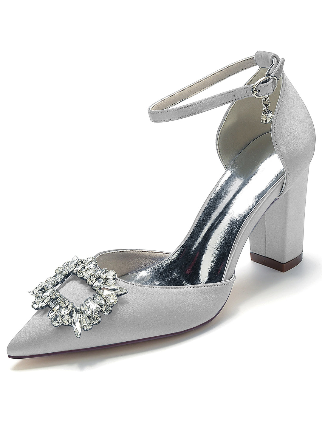 Women's Rhinestone High Heel Pointed Toe Bridesmaid Shoes