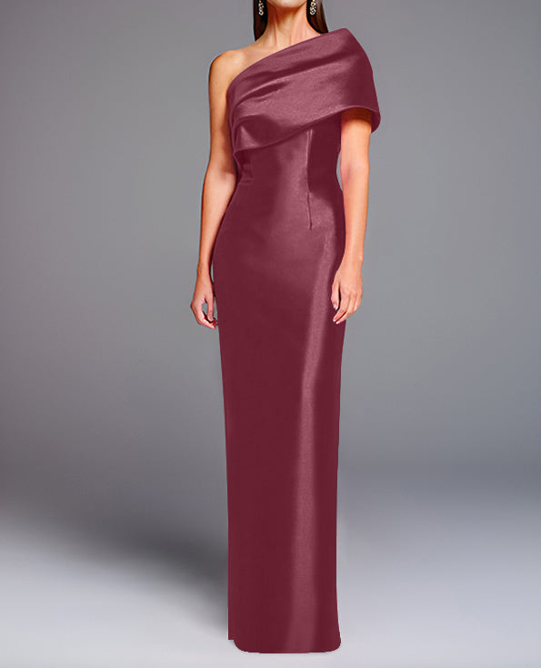 Sheath/Column One-Shoulder Floor-Length Mother of the Bride Dresses