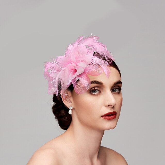 Special Occasion Tulle Fascinators with Feather