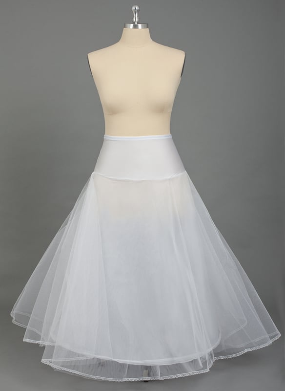 A-Line Slip Nylon/Tulle Netting 2 Tiers PLUS SIZE Petticoats