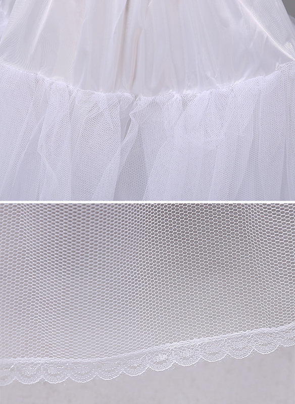 Women A-Line Slip Polyester Floor-Length 3 Tiers Petticoats