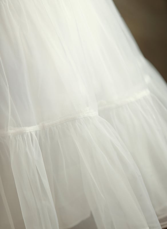 A-Line Slip Polyester Tea-Length 3 Tiers Petticoats