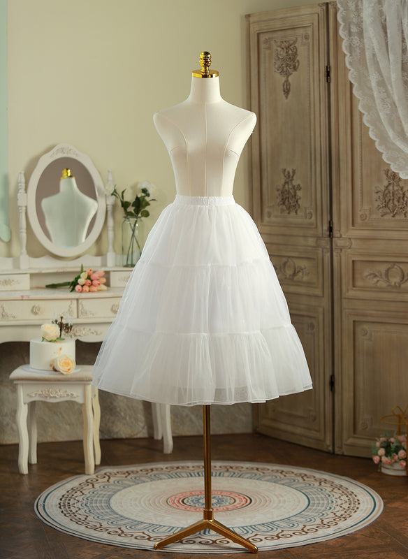 A-Line Slip Polyester Tea-Length 3 Tiers Petticoats - Mondressy A-Line Slip Polyester Tea-Length 3 Tiers Petticoats - Mondressy
