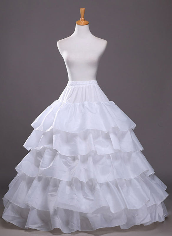 Ball Gown Slip Polyester Floor-Length 5 Tiers Petticoats
