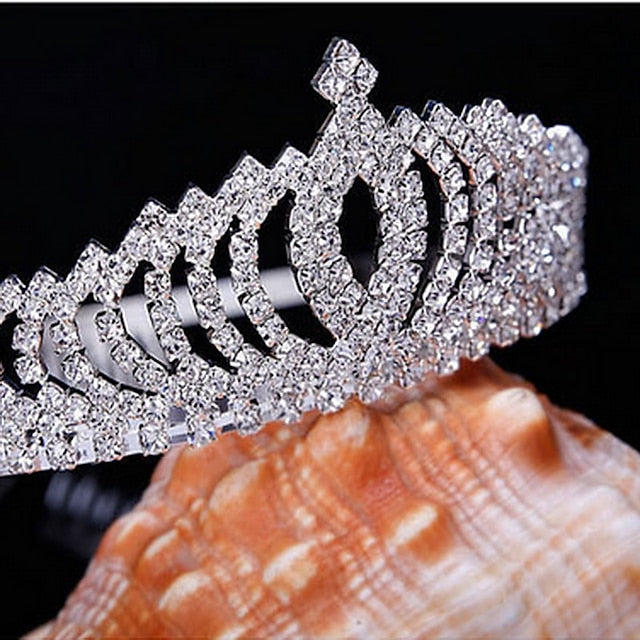 Tiaras For Casual Prom Party & Evening Birthday Homecoming Royalty Crystal / Rhinestone Silver