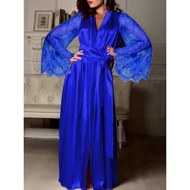 Women's Robe Bathrobe Nightgown Solid Simple Casual Comfort