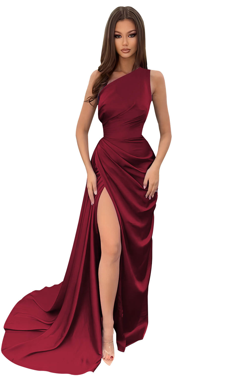 A-Line/Princess One Shoulder Prom Dresses