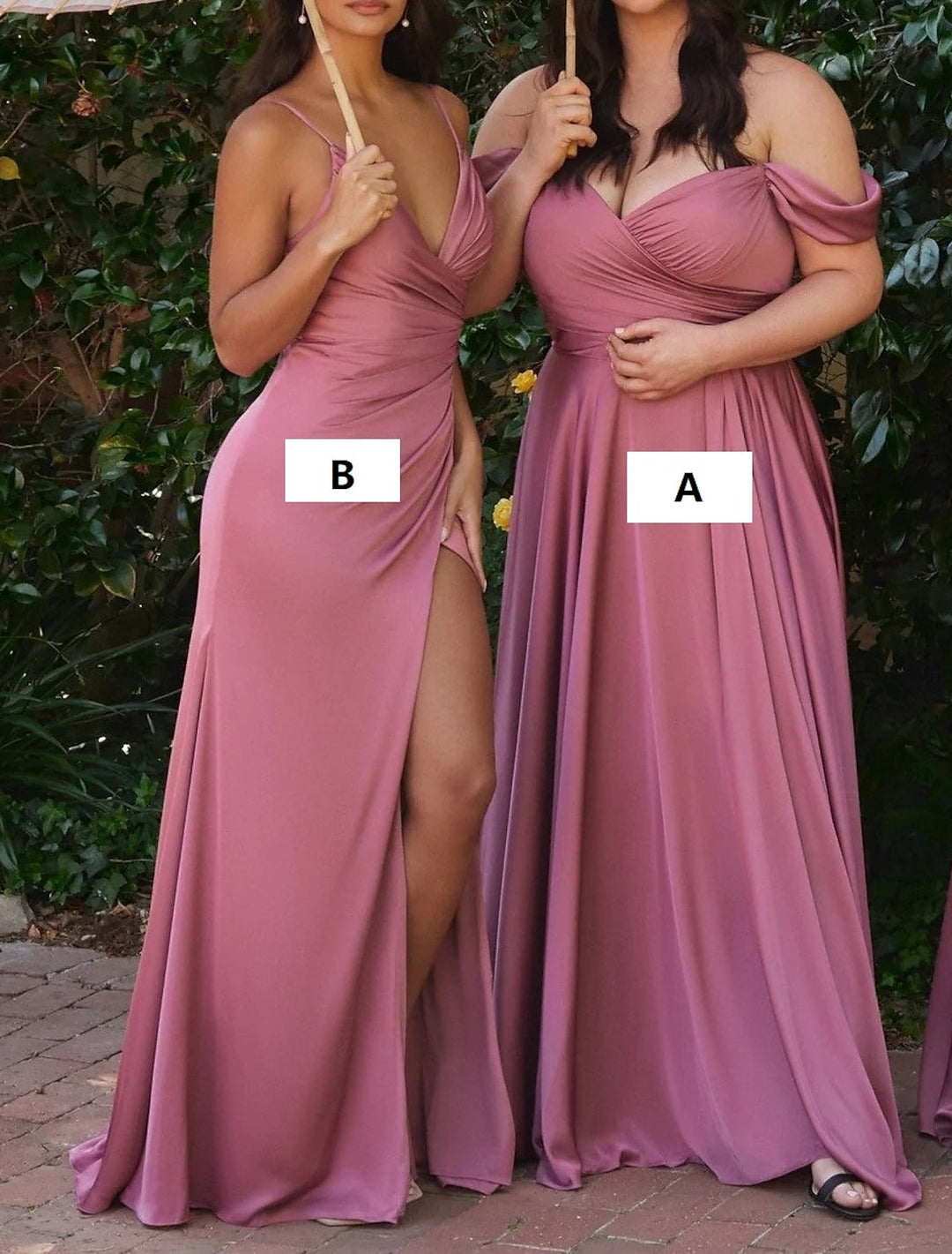 A-Line/Princess Off-the-Shoulder Floor-length Long Bridesmaid Dresses With Ruffles
