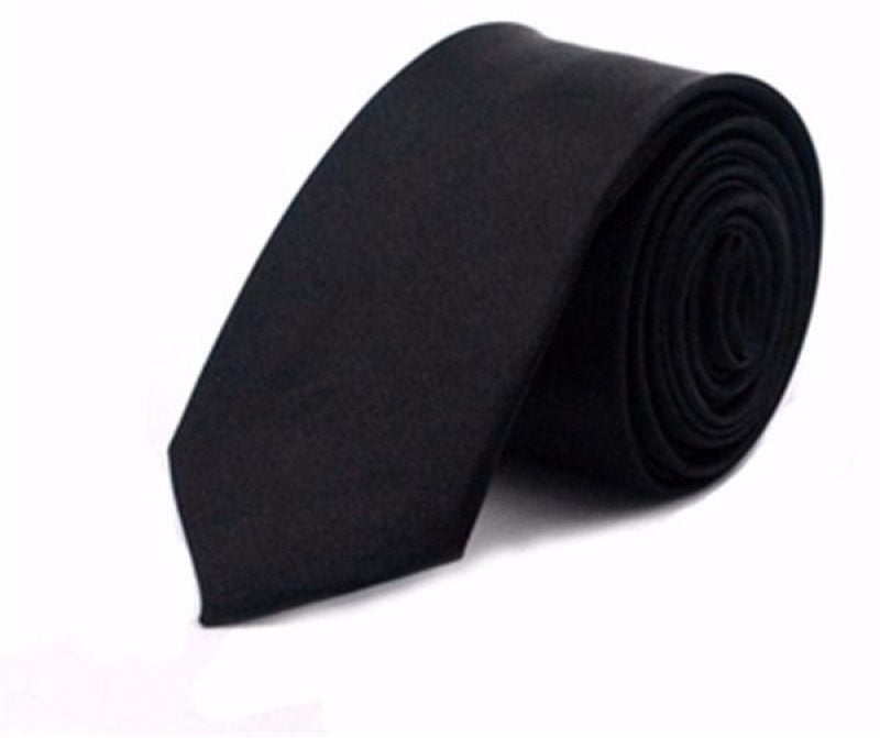 Men's Business Polyester Solid Color Tie