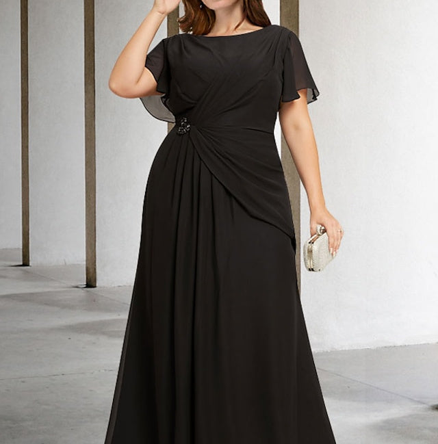 A-Line/Princess Scoop Sleeveless Floor-Length Mother of the Bride Dresses with Ruffles Sash