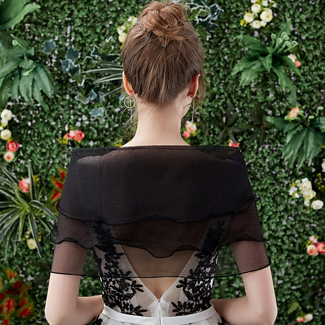 Elegant Luxury Sleeveless Polyester Wedding Wraps With Pure Color