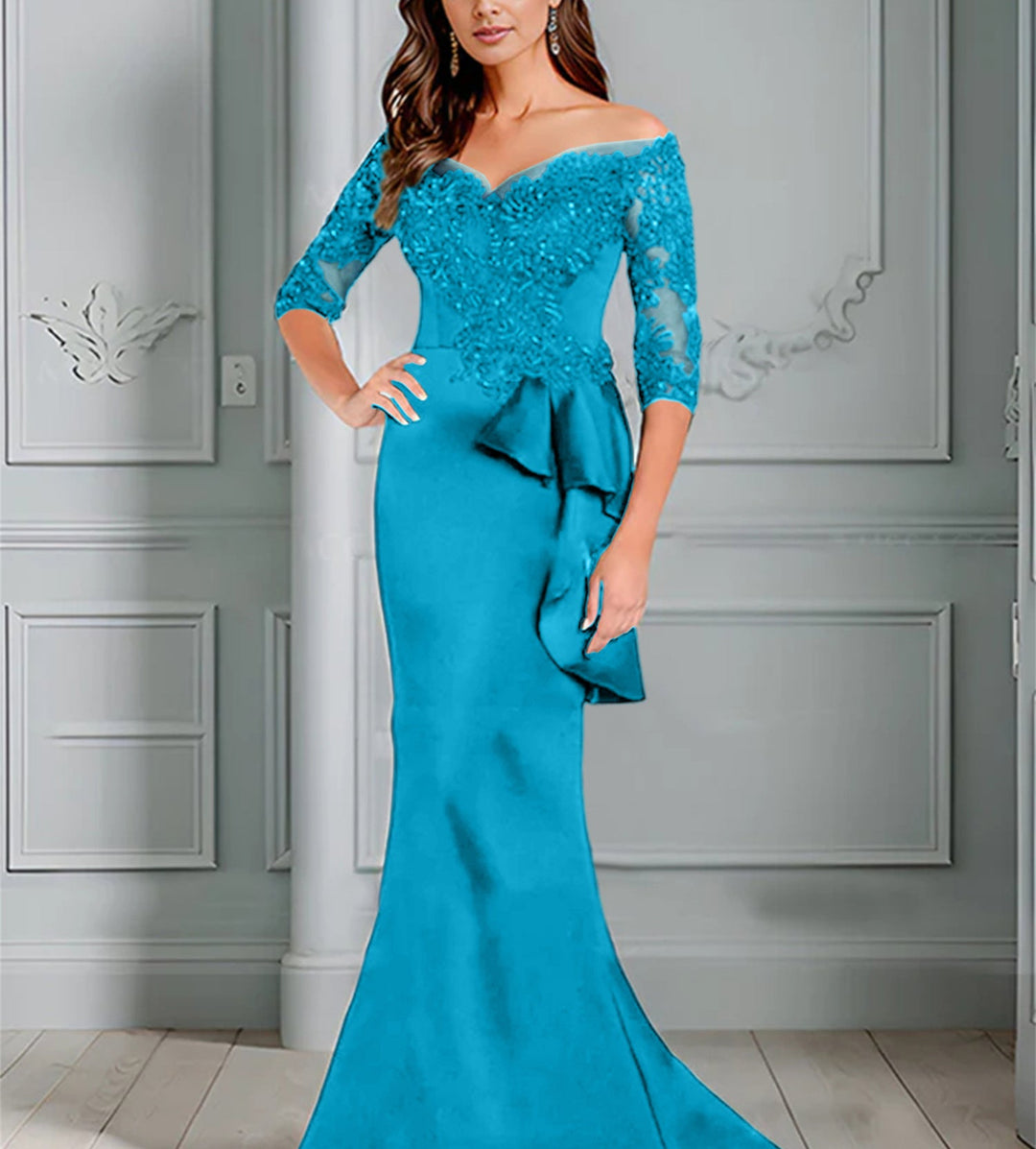 Trumpet/Mermaid Off-the-Shoulder Mother of the Bride Dresses